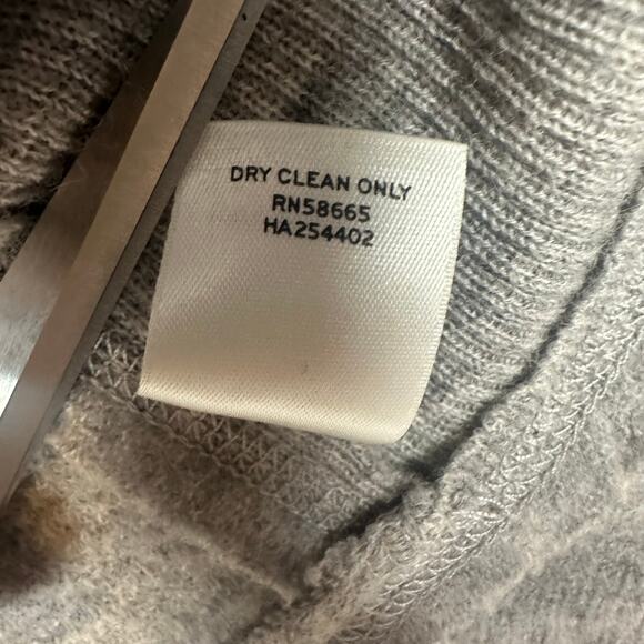 Halogen Womens 100% Merino Wool Full-Zip Light Grey Peplum Sweater Jacket Medium - Picture 9 of 9